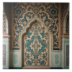 Azulejo De Cerâmica Portal para o Jardim Dourado