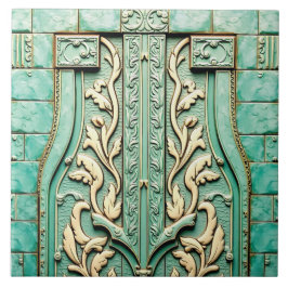 Azulejo De Cerâmica Portal Verdigris