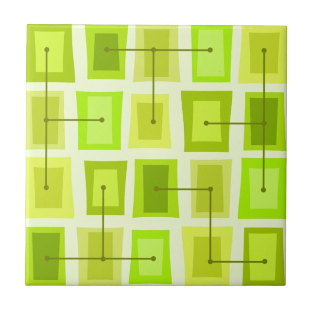 Azulejo De Cerâmica Portas Wonky Menor Chartreuse (Frente)