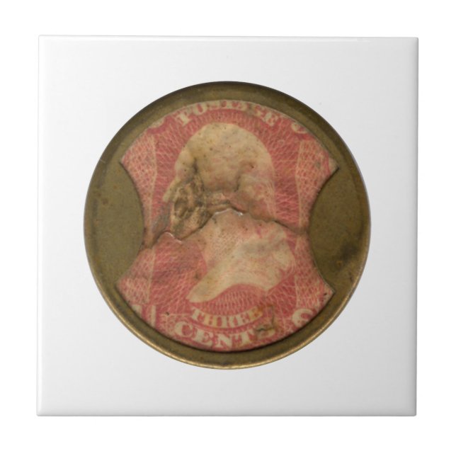 Azulejo De Cerâmica Porte postal incluido de Três-Centavo de Ayers (Frente)