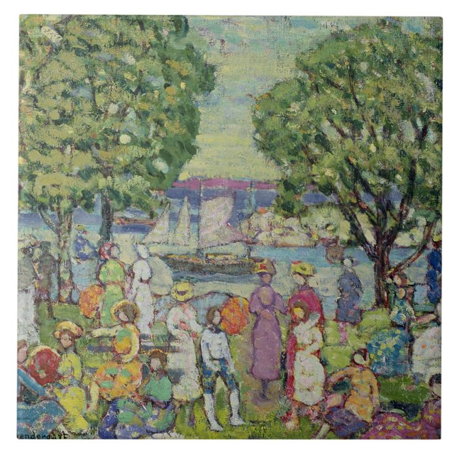 Azulejo De Cerâmica Porto de Gloucester (óleo em canvas) (Frente)