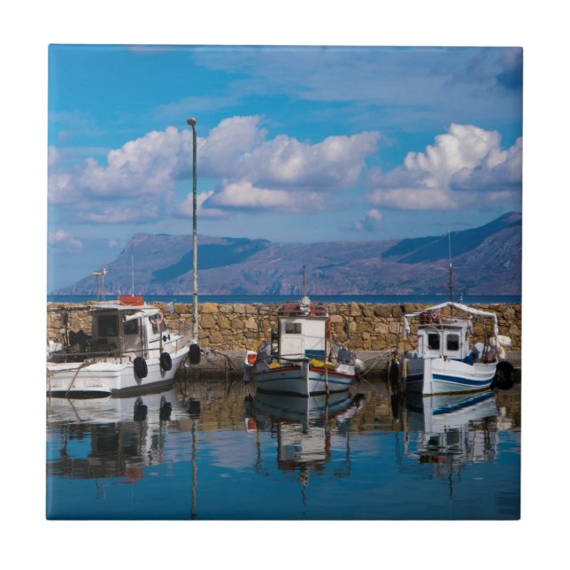 Azulejo De Cerâmica Porto velho de Kissamos (Frente)