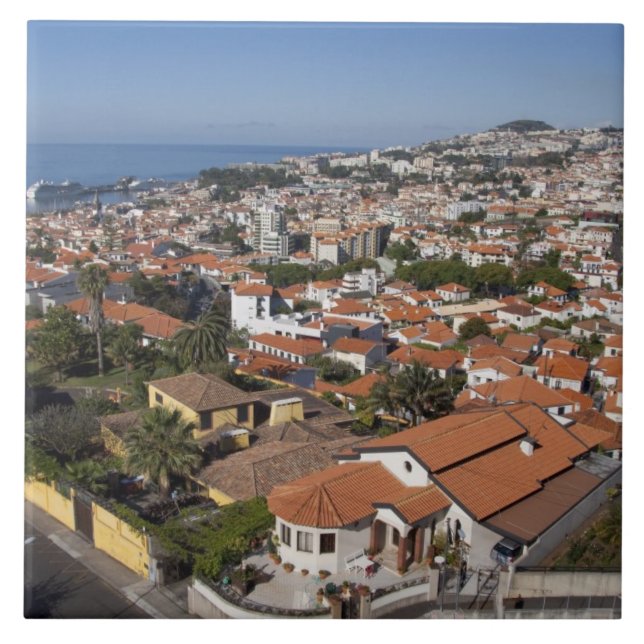 Azulejo De Cerâmica Portugal, Ilha da Madeira, Funchal. Carro a cabo (Frente)