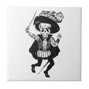 Azulejo De Cerâmica Posada Swashbuckling Calavera (esqueleto)