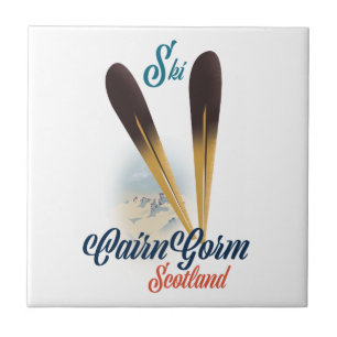 Azulejo De Cerâmica poster de Esqui CairnGorm Scotland