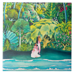 Azulejo De Cerâmica Poster de viagens Vintage Hawaii