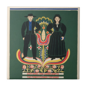 Azulejo De Cerâmica Poster De viagens vintage Para Lancaster County, P