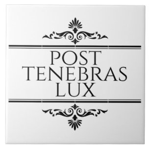 Azulejo De Cerâmica Posto Tenebras Lux