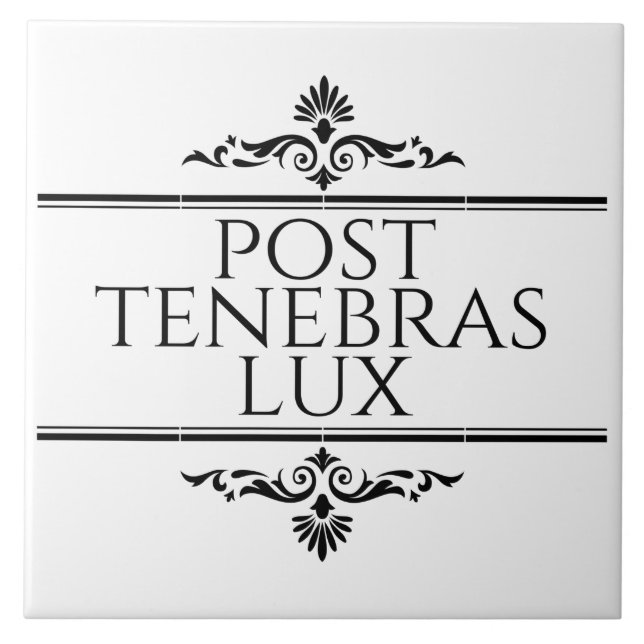 Azulejo De Cerâmica Posto Tenebras Lux (Frente)