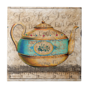 Azulejo De Cerâmica Pote de chá antigo