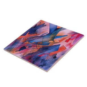 Azulejo De Cerâmica "Potencial desencadeado" Arte Abstrato Contemporân