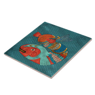 Azulejo De Cerâmica Povos dos peixes