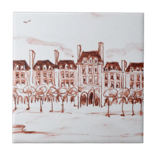 Azulejo De Cerâmica Praça dos Vosges Marais, Paris