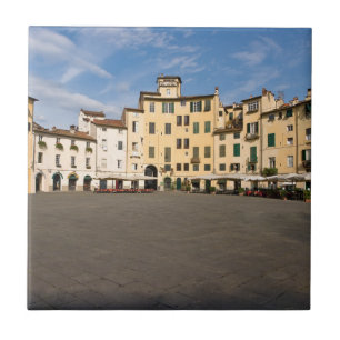 Azulejo De Cerâmica Praça Piazza Anfiteatro em Lucca - Toscana, Itál