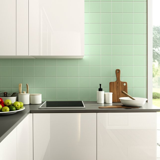 Azulejo De Cerâmica Praça Verde-Casa (Cozinha Retro e Banheiro) (green kitchen backsplash)