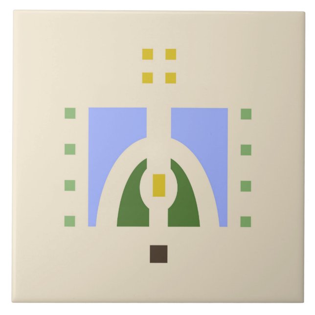 Azulejo De Cerâmica "Prado adoptivo " de Helen (Frente)