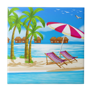 Azulejo De Cerâmica Praia