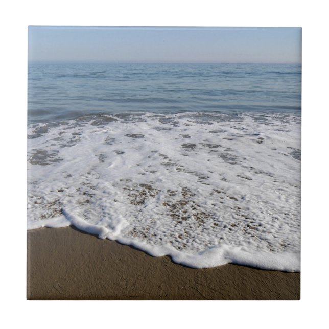 Azulejo De Cerâmica Praia/Areia/Ondas (Frente)