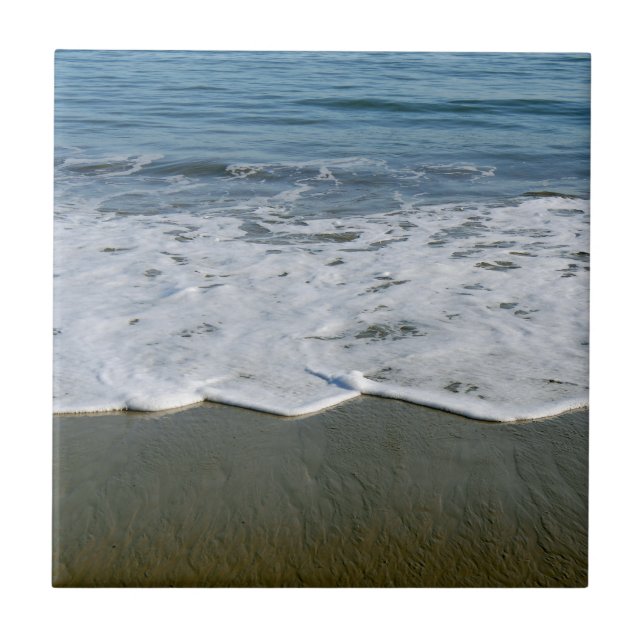 Azulejo De Cerâmica Praia/Areia/Ondas (Frente)