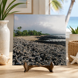 Azulejo De Cerâmica Praia de Areia Negra Punaluʻu Havaí Ilha Grande
