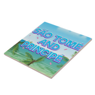 Azulejo De Cerâmica Praia de São Tomé e Príncipe