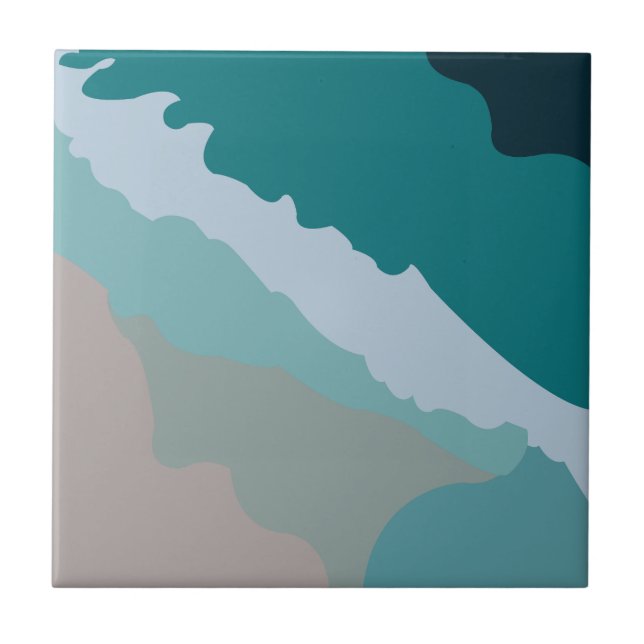 Azulejo De Cerâmica Praia Mar Oceano     (Frente)