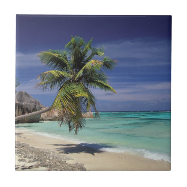 Azulejo De Cerâmica Praia Tropical, Anse Sourse D'Argent, La Digue (Frente)