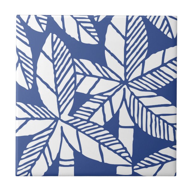 Azulejo De Cerâmica Praia Tropical de Palm (Frente)