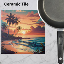 Praia Tropical Sunset Large
