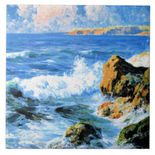 Azulejo De Cerâmica Praias de San Diego, arte fina,
