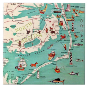 Azulejo De Cerâmica Praias Inferiores dos Outer Banks