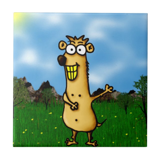 Azulejo De Cerâmica Prairie Dog (Frente)