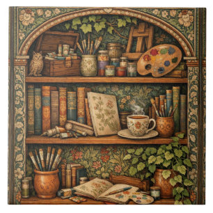 Azulejo De Cerâmica Prateleira de livros aconchegante livros supriment