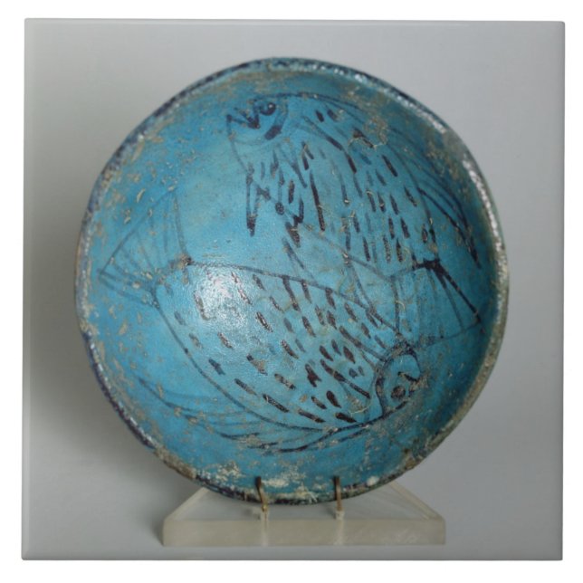 Azulejo De Cerâmica Prato decorado com peixes (faience) (Frente)