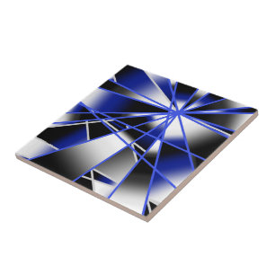 Azulejo De Cerâmica Preenchimento de Cor Gradiente Azul Mosaico de Des
