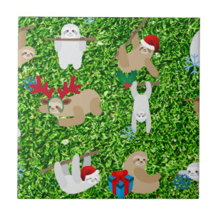 Azulejo De Cerâmica preguiça do xmas