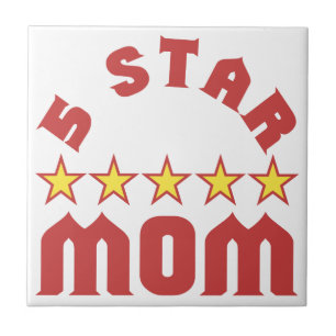Azulejo De Cerâmica Premie a Mãe com 5 Estrelas