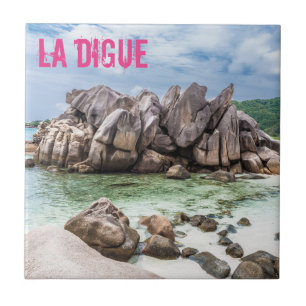 Azulejo De Cerâmica Presente de Anse Cocos Seychelles La Digue Beach