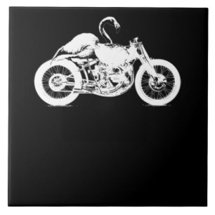 Azulejo De Cerâmica Presente De Arte De Motocicleta Flamingo Para Bike