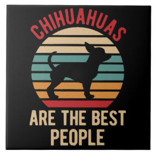 Azulejo De Cerâmica Presente de Cachorros Chihuahua Engraçados