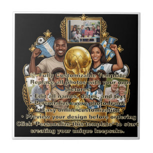 Azulejo De Cerâmica Presente de Colagem de Fotos Personalizadas para P