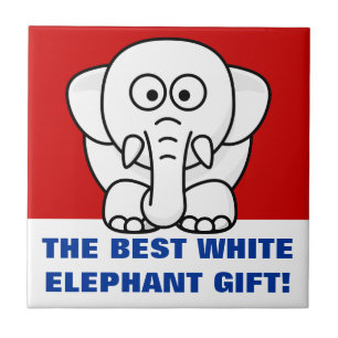 Azulejo De Cerâmica Presente de Natal Engraçado: Presente de Elefante