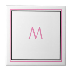 Azulejo De Cerâmica Presente de Nome Personalizado Inicial do Monogram