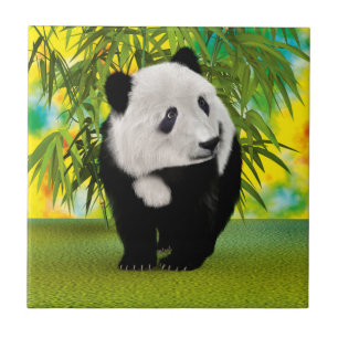 Azulejo De Cerâmica Presente de Urso Panda Fofinho Kawaii para Amantes