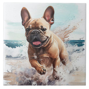 Azulejo De Cerâmica Presente do Bulldog Francês