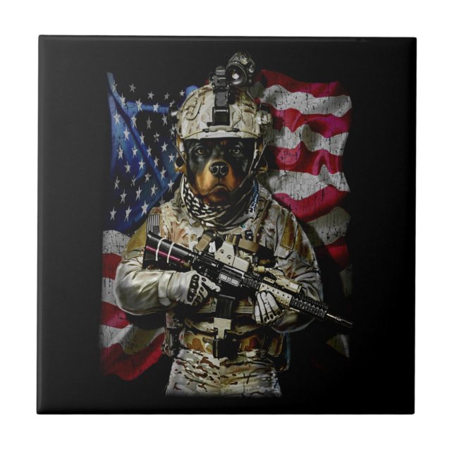 Azulejo De Cerâmica Presente para cães| Bebê (Frente)