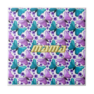 Azulejo De Cerâmica Presente personalizado e customizado para o dia da