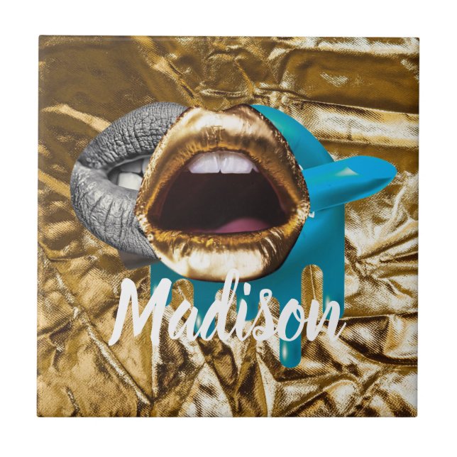 Azulejo De Cerâmica Presente Personalizado para Bridesmaid, Casamento, (Frente)