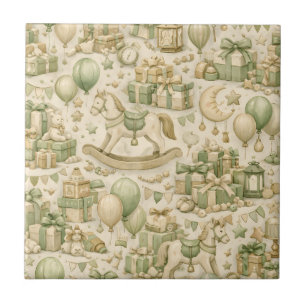 Azulejo De Cerâmica Presentes de Cavalos de Brinquedo Antigos Balões V