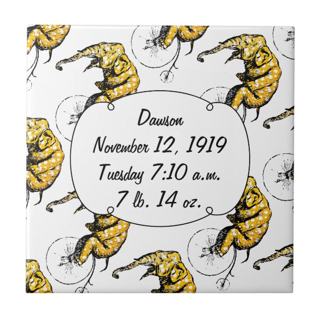 Azulejo De Cerâmica Presentes de elefante de circo (Frente)